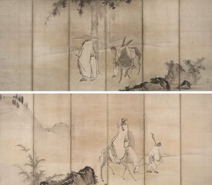 Su Shi (So Shoku) und Pan Lang (Han Rō) von Unkoku Tōgan