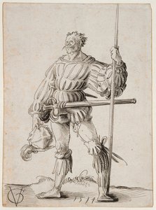 Soldat mit einer Lanze von Urs Graf