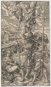 Söldner und eine Frau mit dem Tod in einem Baum, 1524 von Urs I Graf