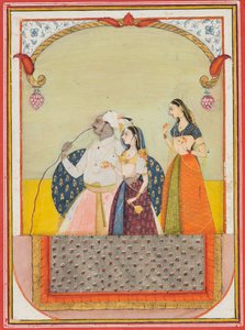 Maharaja Sri Anand Singhji und seine Gemahlin, 1729 von Ustad Murad