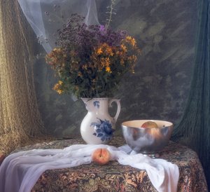 Rustikales Blumenstillleben von UstinaGreen