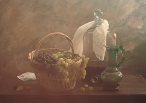 Vintage Trauben Stillleben von UstinaGreen