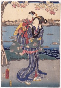 Kirschblüten betrachten in Muk?jima von Utagawa (1835 1888) Kuniaki