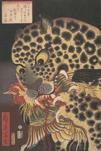 Der Tiger von Ryokoku, aus der Serie Wahre Szenen von Hirokage, 8. Monat, 1860