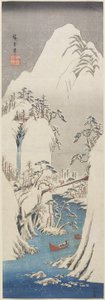(Kiso-Schlucht im Schnee), ca. 1840-1842