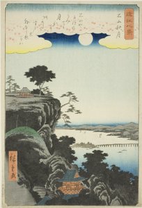 Herbstmond über dem Ishiyama-Tempel, aus der Serie "Acht Ansichten von Omi" von Utagawa Hiroshige