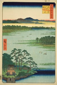 Benten-Schrein und Inokashira-Teich, aus der Serie "Hundert berühmte Ansichten von Edo" von Utagawa Hiroshige