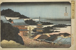Menschenmengen auf dem Jahrmarkt am Kinryuzan-Tempel in Asakusa, aus der Serie "Berühmte Orte in der östlichen Hauptstadt" von Utagawa Hiroshige