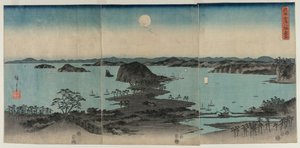 Acht Ansichten von Kanazawa bei Nacht, 1857 von Utagawa Hiroshige