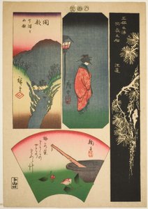 Ejiri, Fuchu, Mariko und Okabe, Nr. 6 aus der Serie "Bilder der dreiundfünfzig Stationen des Tokaido (Tokaido gojusan tsugi zue)"