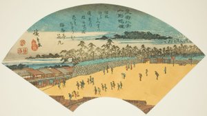 Abendglocken in Ueno, aus der Serie "Acht Ansichten der östlichen Hauptstadt" von Utagawa Hiroshige