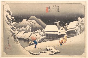 Abendschnee von Utagawa Hiroshige