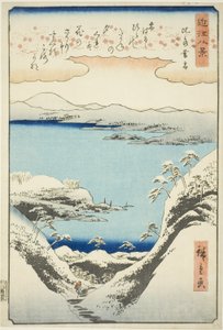 Abendschnee bei Hira (Hira bosetsu), aus der Serie "Acht Ansichten von Omi (Omi hakkei)"
