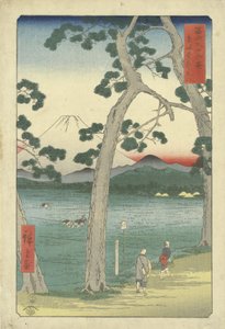 Fuji links vom Tokaido aus von Utagawa Hiroshige