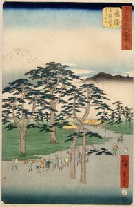 Fujisawa: Der Fuji links bei Nanki no Matsubara von Utagawa Hiroshige