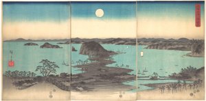 Vollmond bei Kanazawa in der Provinz Musashi von Utagawa Hiroshige