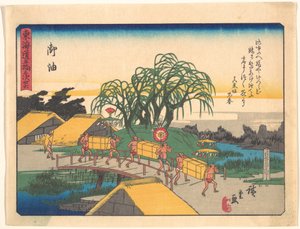 Goyu, aus der Serie Die Dreiundfünfzig Stationen der Tōkaidō-Straße von Utagawa Hiroshige