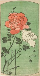 Hachiman-Schrein in Fukagawa (Fukagawa Hachiman), Abschnitt eines Blattes aus der Serie "Ausschnitte berühmter Orte in Edo (Edo meisho harimaze zue)"