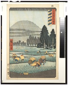 Hoki Provinz, Ono, Fernsicht auf den Berg Daisen, 1853