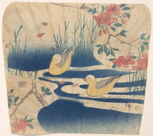 Kappenmöwen und Kirschblüten von Utagawa Hiroshige