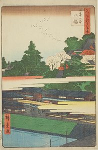 Ichigaya Hachiman-Schrein (Ichigaya Hachiman), Nr.41 aus der Serie "Hundert berühmte Ansichten von Edo (Meisho Edo hyakkei)"