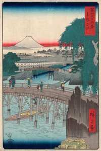 Ichikobu-Brücke, 1858 von Utagawa Hiroshige