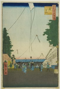 Kasumigaseki, aus der Serie „Hundert berühmte Ansichten von Edo (Meisho Edo hyakkei)“ von Utagawa Hiroshige