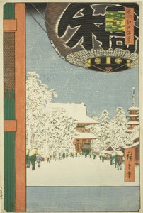 Kinryuzan-Tempel in Asakusa (Asakusa Kinryuzan), aus der Serie "Hundert berühmte Ansichten von Edo (Meisho Edo hyakkei)"