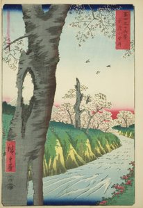 Koganei in der Provinz Musashi, aus der Serie "Sechsunddreißig Ansichten des Berges Fuji" von Utagawa Hiroshige