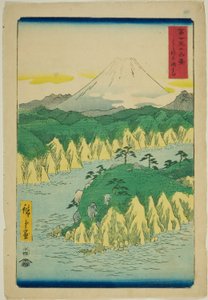 See bei Hakone (Hakone no kosui), aus der Serie "Sechsunddreißig Ansichten des Berges Fuji (Fuji sanjurokkei)"