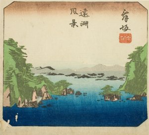 Maisaka, Abschnitt von Blatt Nr. 7 aus der Serie "Ausschnitte der Tokaido-Straße"