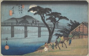 Nagakubo, Achtundzwanzigster aus der Serie Neunundsechzig Stationen der Kiso-Straße von Utagawa Hiroshige