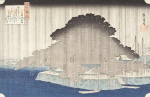Nachtregen in Karasaki von Utagawa Hiroshige