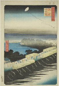 Nihon-Damm, Yoshiwara, aus der Serie "Hundert berühmte Ansichten von Edo"