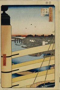Nihonbashi und Edobashi Brücken, Hundert berühmte Ansichten von Edo