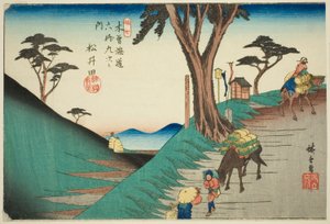 Nr. 17: Matsuida, aus der Serie "Neunundsechzig Stationen des Kisokaido (Kisokaido rokujukyu tsugi no uchi)"