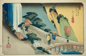 Nr. 39: Agematsu, aus der Serie "Neunundsechzig Stationen des Kisokaido (Kisokaido rokujukyu tsugi no uchi)"