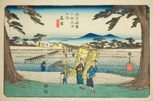 Nr. 65: Takamiya, aus der Serie "Neunundsechzig Stationen des Kisokaido"