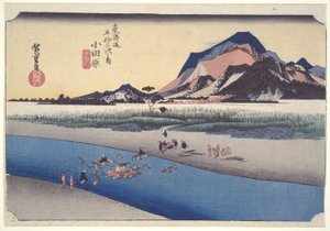 Odawara-Fähre, aus der Serie Dreiundfünfzig Stationen des Tōkaidō