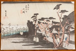 Oiso, Tafel 9. aus der Serie: Dreiundfünfzig Stationen der Tokaido-Straße