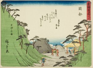 Okabe: Blick auf den Berg Utsu, aus der Serie "Dreiundfünfzig Stationen des Tokaido"