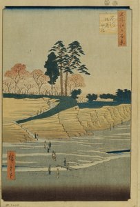 Palasthügel in Shinagawa Hundert berühmte Ansichten von Edo, 1856-1858
