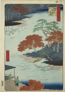 Bezirk des Akiba-Schreins, Ukeji (Ukeji Akiba no keidai), aus der Serie "Hundert berühmte Ansichten von Edo (Meisho Edo hyakkei)" von Utagawa Hiroshige
