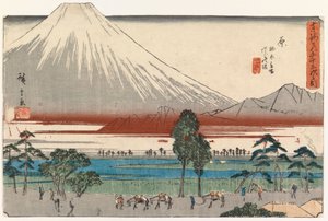 Flusslandschaft am Fuße des Fuji von Utagawa Hiroshige