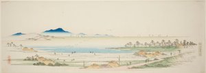 Salzstrand bei Gyotoku, aus einer unbetitelten Serie berühmter Ansichten der Edo-Vororte