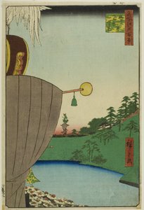 Sanno-Festprozession in Kojimachi Itchome (Kojimachi Itchome Sanno Matsuri nerikomi), aus der Serie "Hundert berühmte Ansichten von Edo (Meisho Edo hyakkei)"