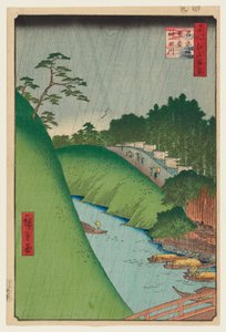 Seidō-Schrein und Kanda-Fluss von der Shōhei-Brücke