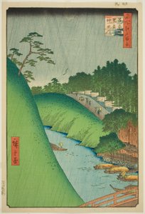 Seido und Kanda-Fluss von der Shohei-Brücke (Shoheibashi Seido Kandagawa), aus der Serie "Hundert berühmte Ansichten von Edo (Meisho Edo hyakkei)" von Utagawa Hiroshige