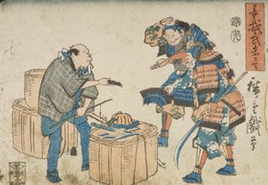 Verkauf einer Rüstung an einen Altmetallhändler von Utagawa Hiroshige