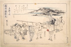 Straße in Kyoto von Utagawa Hiroshige